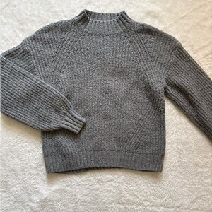 Old Navy Gray Textured Mock Neck Sweater